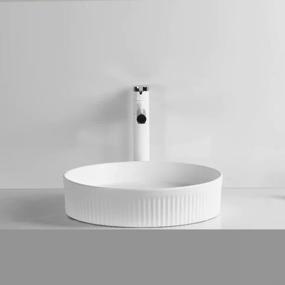 Imperial Fluted Wash Basin | Matte White | 410MM