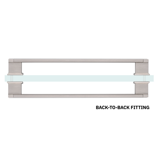 Kethy 12mm stainless steel bevel edge back to back handle set – modern door handle for glass doors, timber doors, and cabinetry