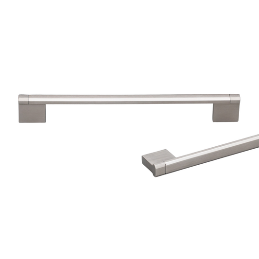 Kethy 12mm stainless steel bevel edge two tone top handle – modern cabinet handle for kitchens, wardrobes, and furniture