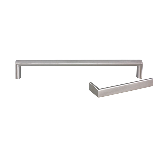 Kethy 14mm polished stainless steel flat top handle – modern slim cabinet handle for kitchens, wardrobes, and furniture