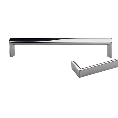 Kethy 14mm polished stainless steel flat top handle – modern slim cabinet handle for kitchens, wardrobes, and furniture