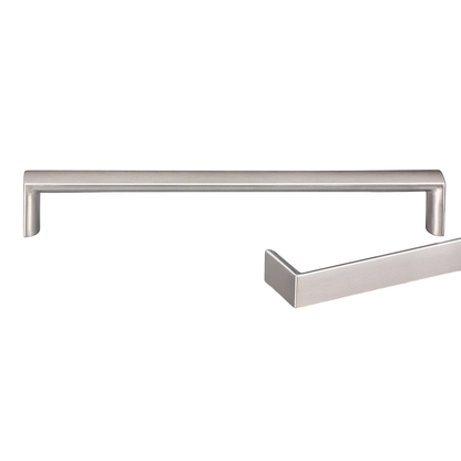 Kethy 16.5mm polished stainless steel flat top handle – modern slim cabinet handle for kitchens, wardrobes, and furniture
