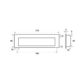 Kethy Flush Insert Handle 160mm