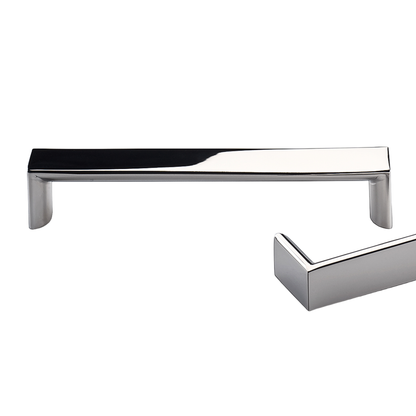 Kethy 22mm polished stainless steel flat top handle – modern bold cabinet handle for kitchens, wardrobes, and furniture