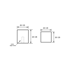 Kethy Cube Knob – 25mm x 25mm