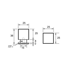 Kethy Square Cube Knob