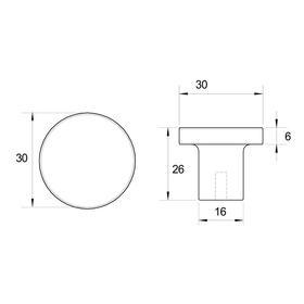 Kethy Aluminium Knob | 30mm