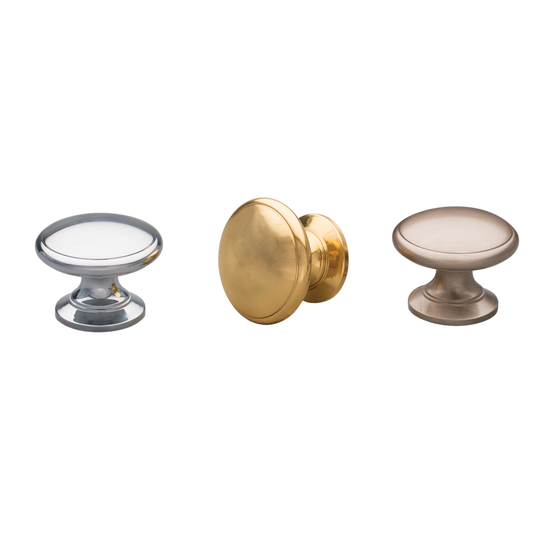Kethy 31mm brass convex cabinet knob, modern round furniture knob for kitchen cabinets, drawers, and contemporary minimalist interior design