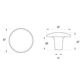Kethy Round Knob 37mm