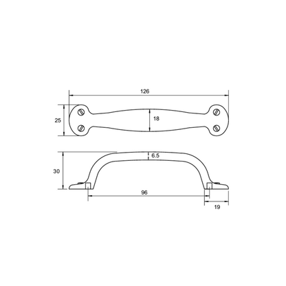 96mm Kethy cabinet handle, modern metal drawer and door pull handle for kitchen cabinetry and joinery applications, sleek hardware design