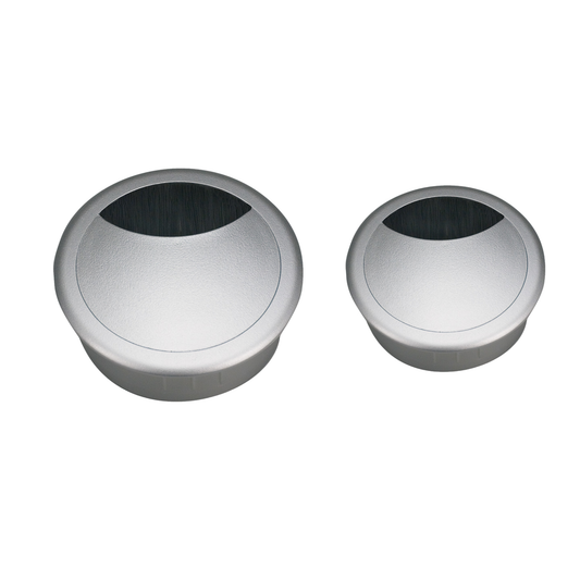 Kethy ABS round handle in stainless steel finish, modern minimalist cabinet pull handle for kitchen cupboards, drawers, and furniture doors