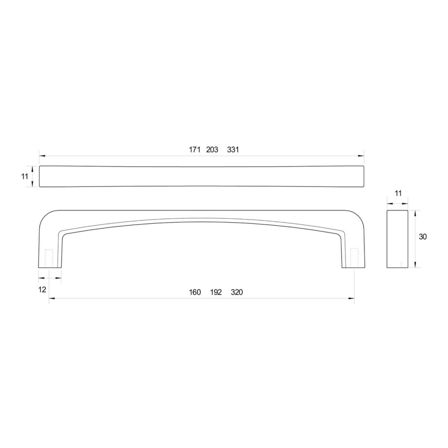 Kethy Altena cabinet handle, modern minimalist furniture pull for kitchen cabinets and contemporary interior design