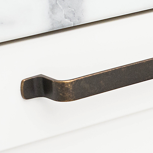 Kethy modern furniture handle in metal finish, contemporary cabinet pull for kitchen cupboards, drawers and cabinetry hardware