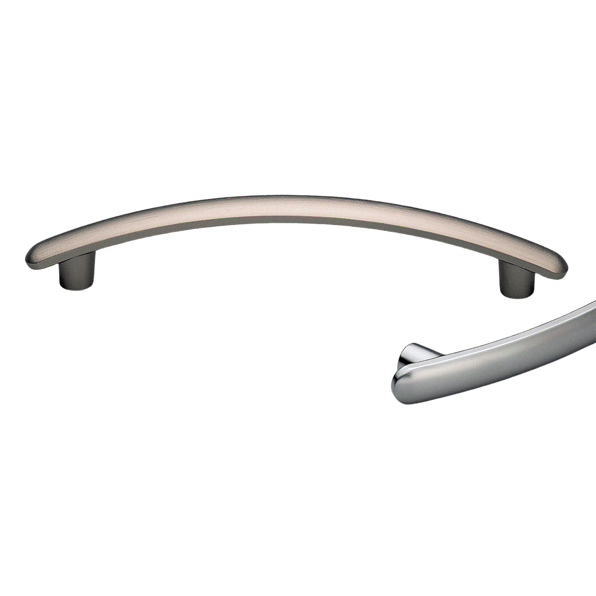 128mm Kethy arch handle, modern curved metal cabinet door and drawer pull handle for kitchen cabinetry, furniture, and joinery applications with sleek arched design