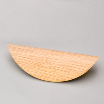 Kethy Archive finished timber curved cabinet and drawer pull handle in ash, oak, walnut or dark brown stain