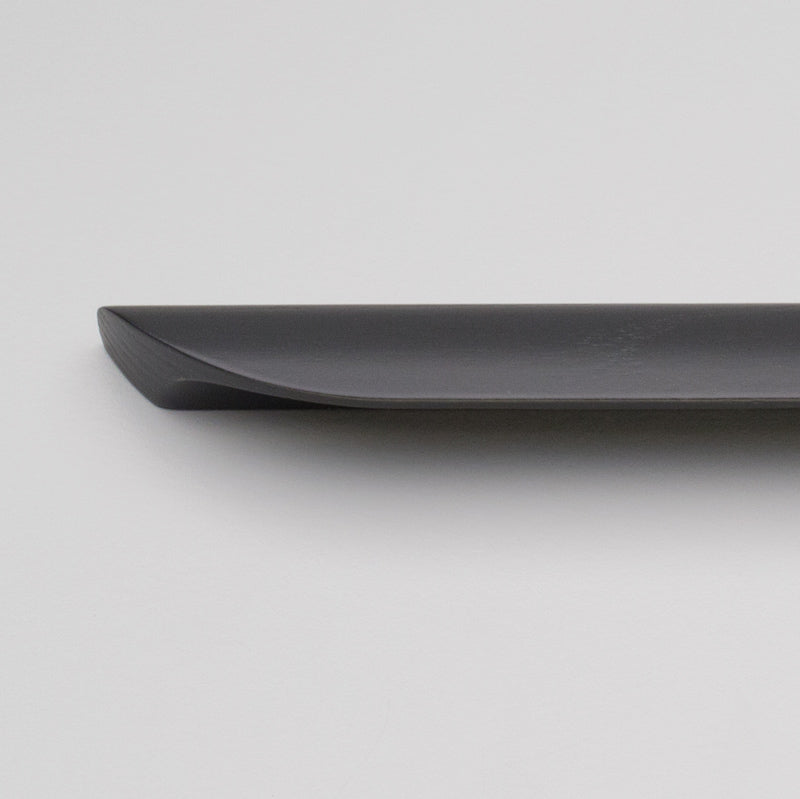 Kethy Archive finished timber curved cabinet and drawer pull handle in ash, oak, walnut or dark brown stain