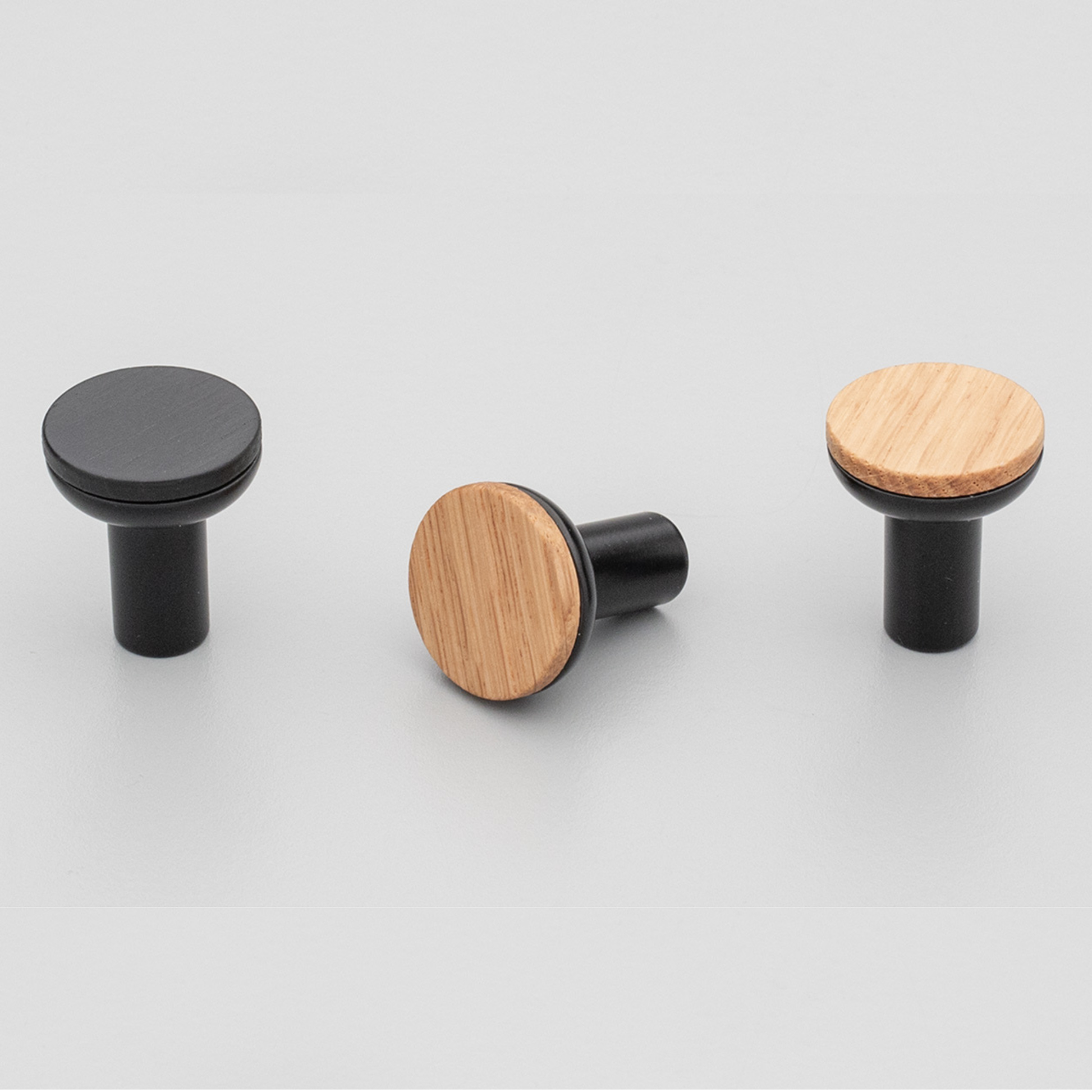 Kethy Archive timber curved cabinet and drawer pull handle in finished wood stain for kitchen and furniture hardware