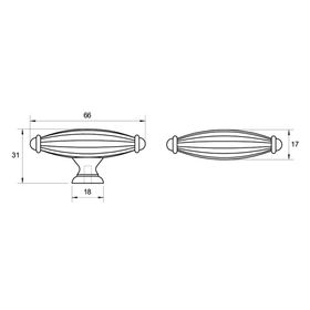 Kethy Ashford Oval Knob
