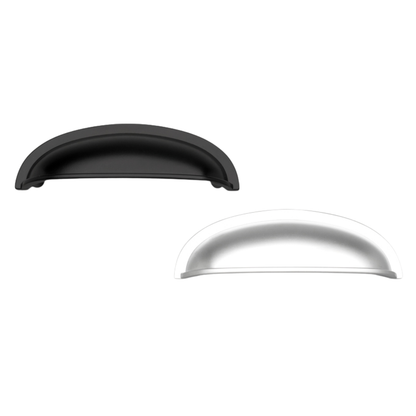 Kethy Bristol cup handle with slim shell design for kitchen cupboards, drawers, and furniture doors