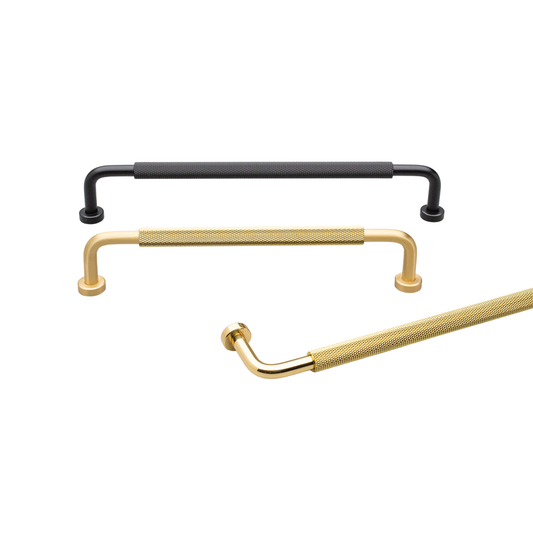 Stylish Kethy Bugle furniture handle made from die-cast zinc for residential and commercial cabinetry.