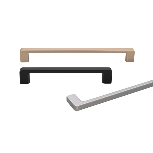 Kethy PM2810 Byron die‑cast zinc cabinet pull handle in matt finish – available in 128 mm to 288 mm centre‑to‑centre sizes
