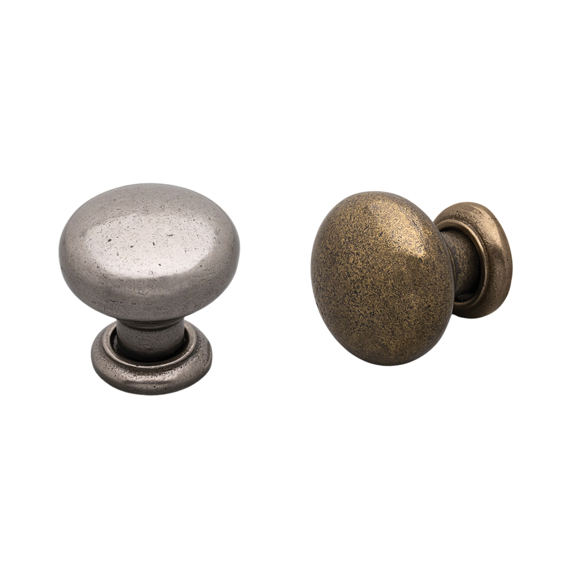 Kethy 35mm cast iron cabinet knob with traditional round design for kitchen cupboards, drawers, and furniture doors