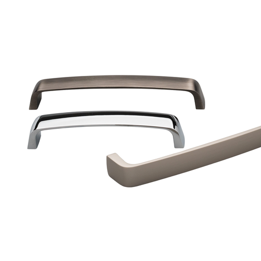 Kethy Cromer cabinet handle modern slim pull handle for kitchen cabinets and drawers in chrome and stainless effect finishes