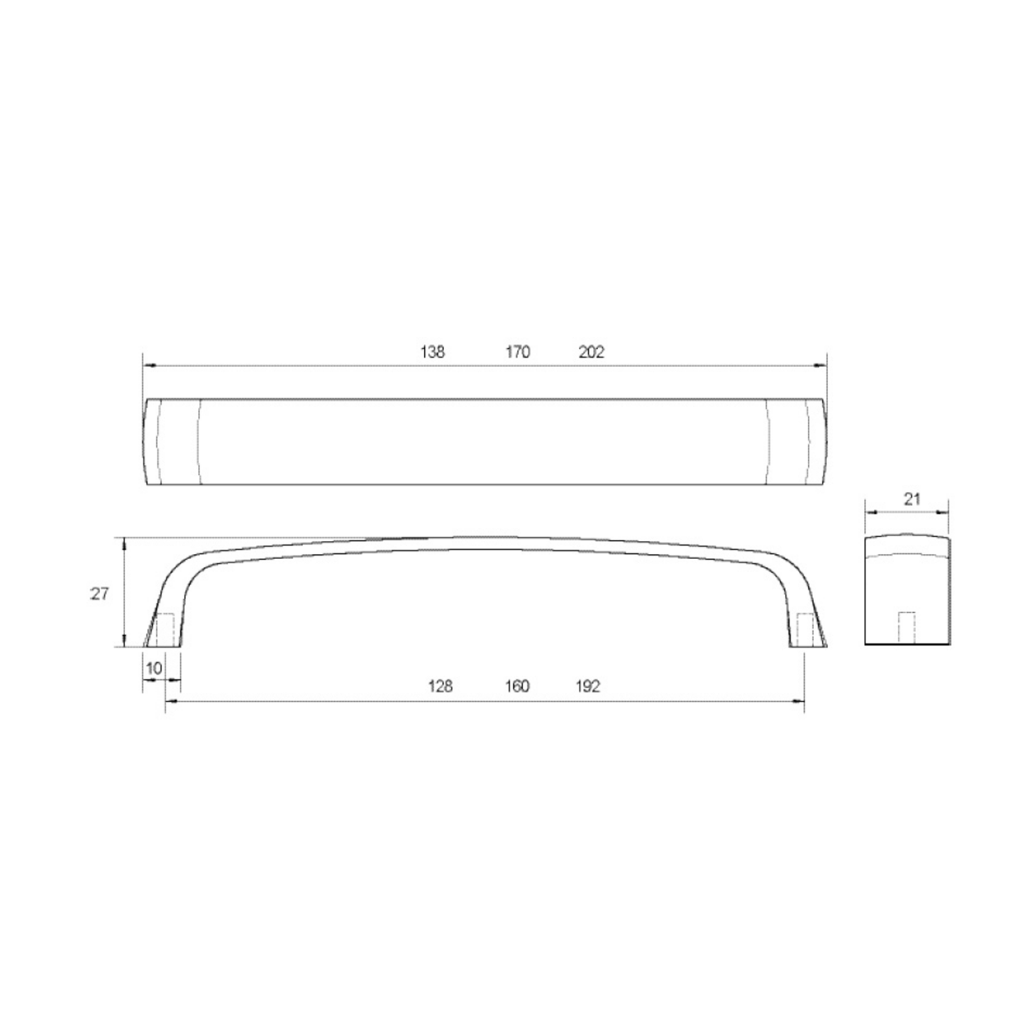 Kethy Cromer cabinet handle modern slim pull handle for kitchen cabinets and drawers in chrome and stainless effect finishes