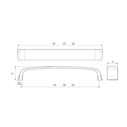 Kethy Cromer cabinet handle modern slim pull handle for kitchen cabinets and drawers in chrome and stainless effect finishes