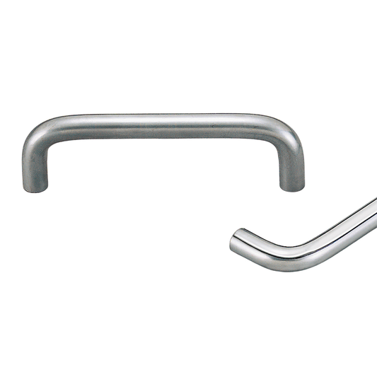 Kethy 10mm x 96mm D handle in stainless steel finish, modern cabinet pull handle for kitchen cupboards, drawers, and furniture doors