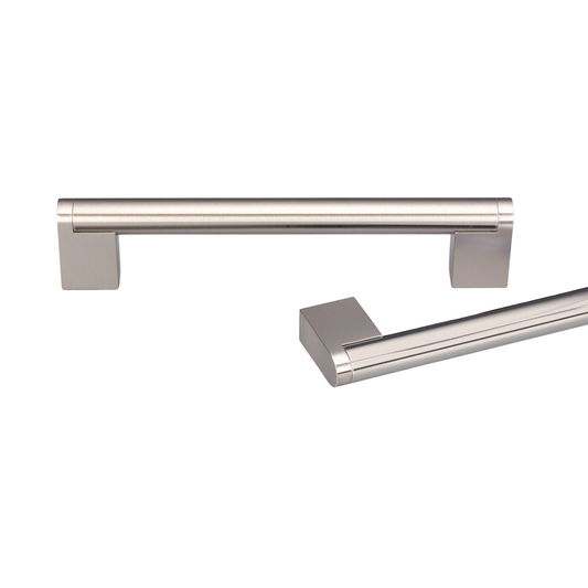 Back-to-back Kethy Dehaan round bar D handle, modern cabinet and door pull handle made of metal, suitable for drawers, kitchen cabinetry, and furniture applications