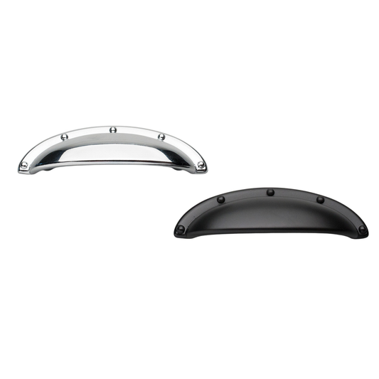 Kethy Derby 64mm shell pull handle with modern cup design for kitchen cupboards, drawers, and furniture doors