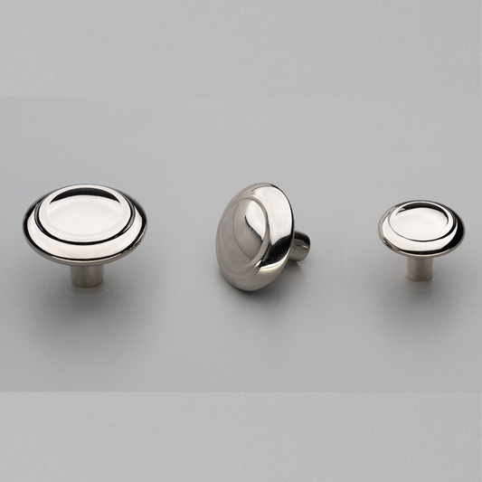 Kethy Dover solid brass polished nickel cabinet knob for drawers and cupboard doors