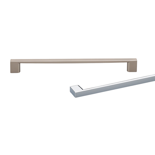 Kethy Eaton cabinet handle modern flat bar pull handle for kitchen cabinets and drawers in polished chrome or stainless finish