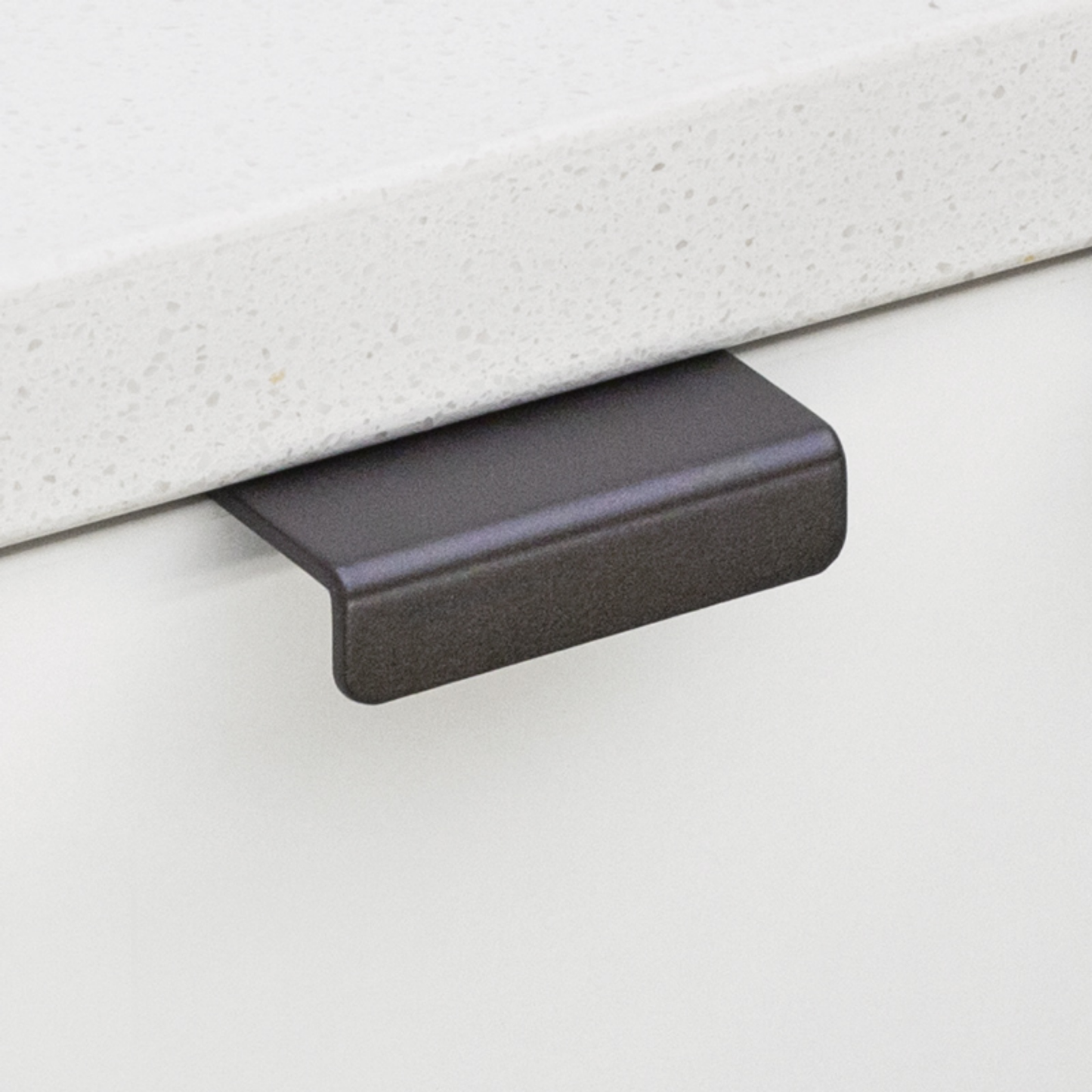 Kethy Modena stainless steel edge pull handle for kitchen cabinets and drawers, modern minimalist lip pull for joinery and cabinetry applications