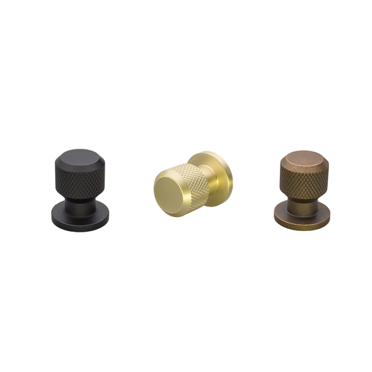 Kethy Herning die‑cast zinc cabinet knob in Antique Bronze, Brushed Gold, Black Matt and Inox Look finishes