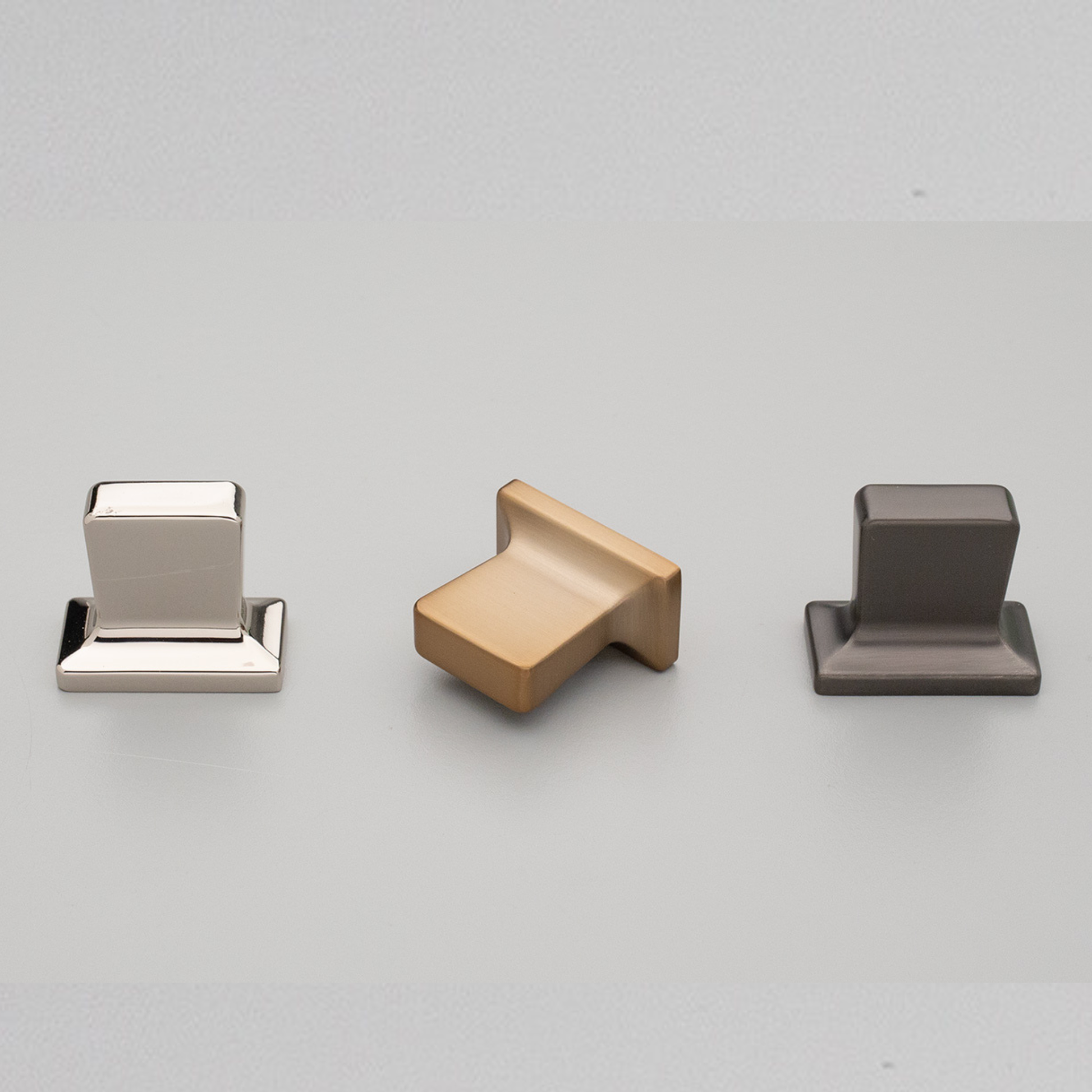 Kethy Horsens die-cast zinc cabinet knob in Polished Nickel, Brushed Rose Brass and Gunmetal finishes