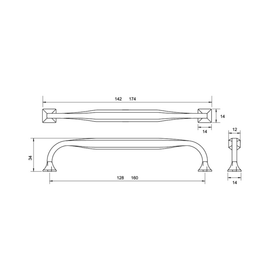 Kethy Industrial Zamak Cabinet Handle