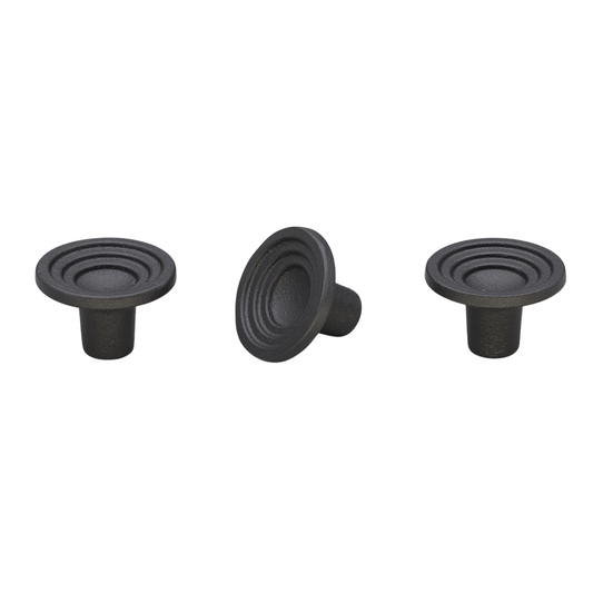 Kethy iron cabinet knob in matt black finish, industrial-style metal furniture knob for kitchen cupboards, drawers and cabinetry hardware