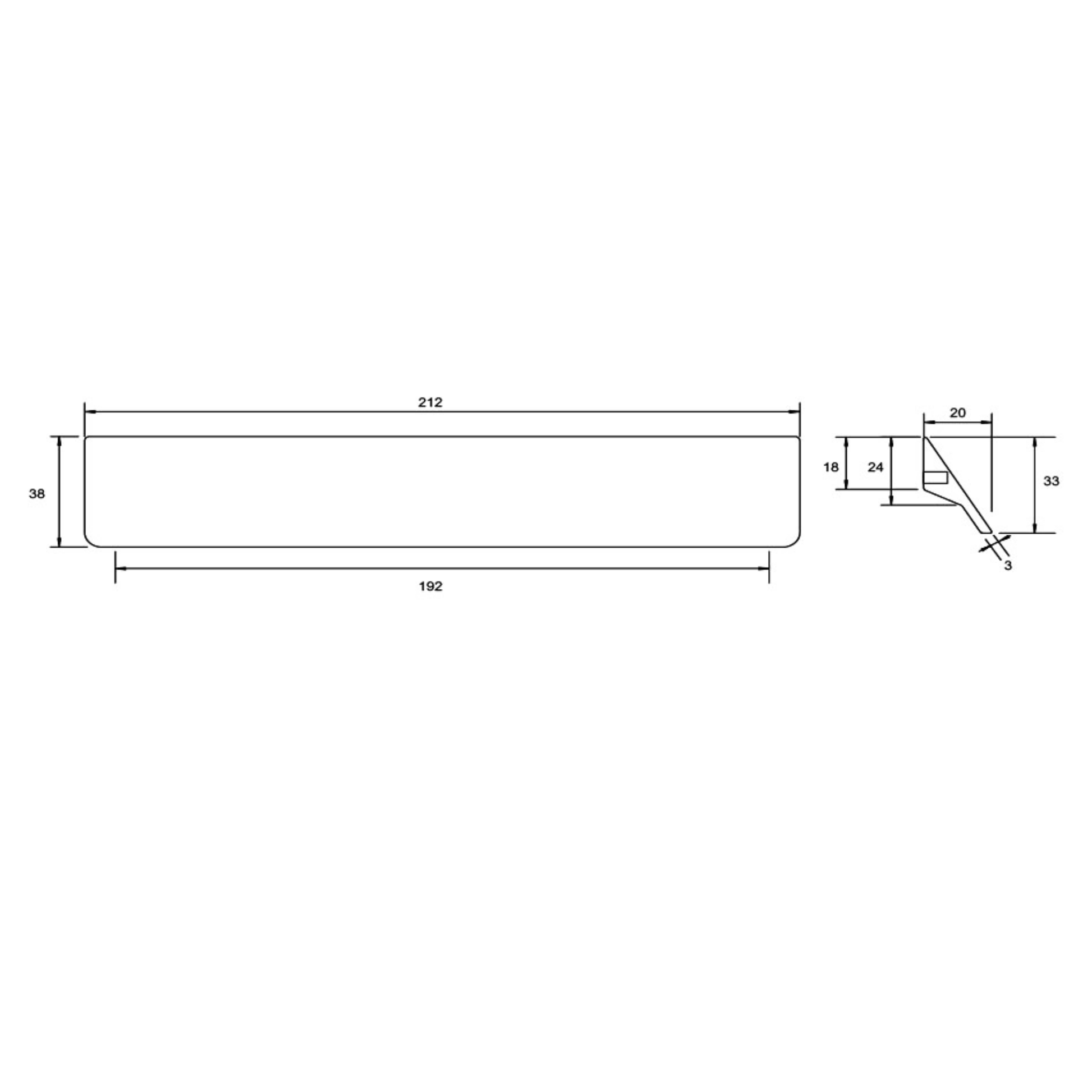 Kethy Kimera cabinet handle with modern sleek design for kitchen cupboards, drawers, and furniture doors