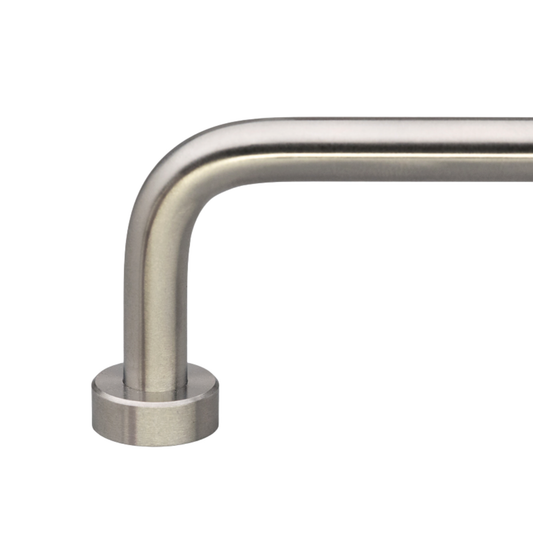 Kethy Lounge rounded D cabinet handle in metal finish, modern furniture pull handle for kitchen cupboards, drawers and cabinetry hardware