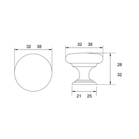 Kethy Monmouth Zamak Cabinet Knob