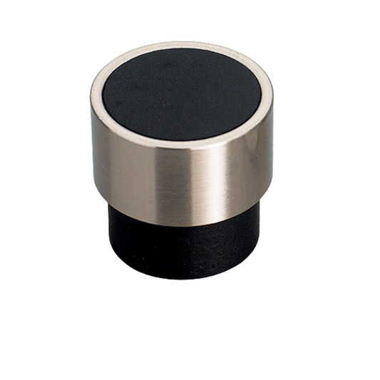 Kethy Radio 26mm timber cabinet knob – round wooden furniture knob with metal ring detail, compact handle suitable for kitchen cabinets, drawers, and wardrobe doors with a modern natural timber finish