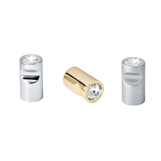 Kethy Rigel single stone crystal cabinet knob, modern decorative furniture knob for kitchen drawers, cupboards, and luxury contemporary interiors