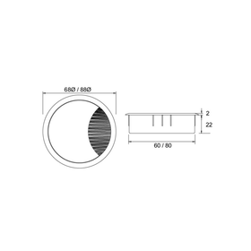 Kethy ABS Round Handle