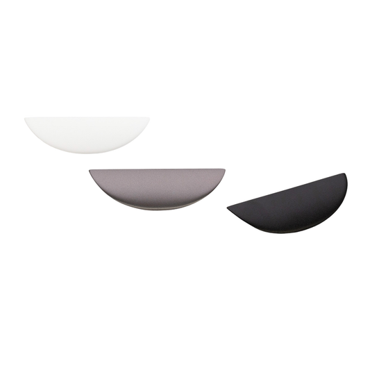 Kethy 100mm shell handle, modern curved cabinet pull for minimalist kitchen cabinets and contemporary furniture design