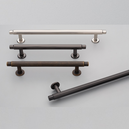 Kethy Skagen die-cast zinc cabinet handle in Black Nickel, Polished Nickel, Antique Brown and Gunmetal finishes – 128 mm & 192 mm