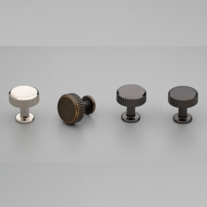 Kethy Skagen die-cast zinc cabinet knob in Black Nickel, Polished Nickel, Antique Brown and Gunmetal finishes – 30 mm