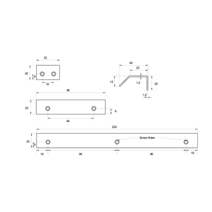 Kethy curved edge pull handle stainless steel for kitchen cabinets and drawers, modern ergonomic lip pull for cabinetry and joinery applications