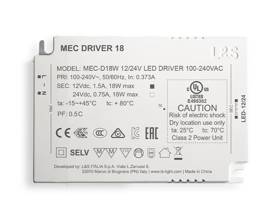 L&amp;S MEC System Driver 18W. To suit 12V and 24V components